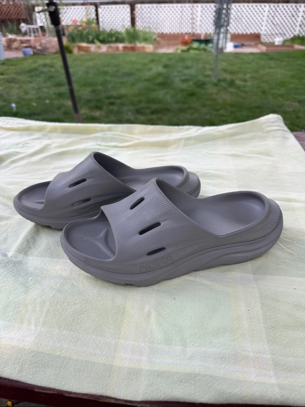 Hoka ORA Recovery Slide 3 Grey Slide Sandals W9 M 7 - Picture 2 of 6
